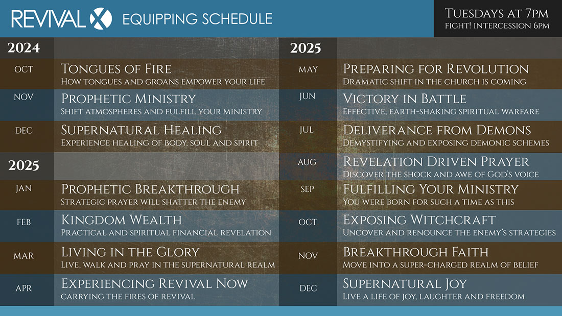 Revival X Schedule